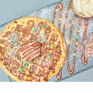 M&M Fudge Brownie Waffle